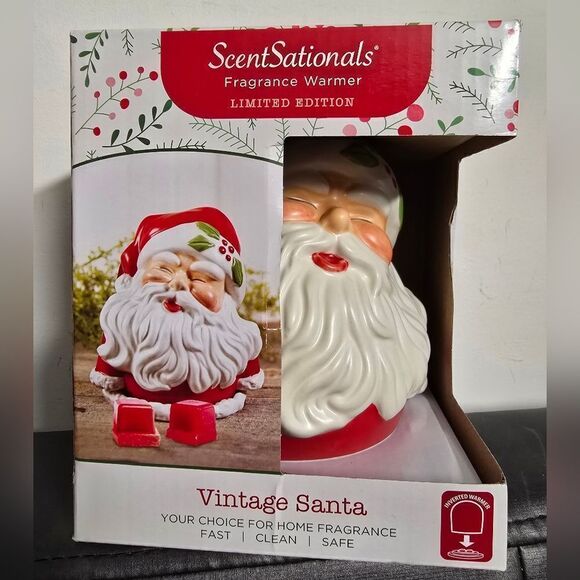 New Christmas Scentsationals Wax Fragrance Warmer, Vintage Santa - Picture 5 of 9
